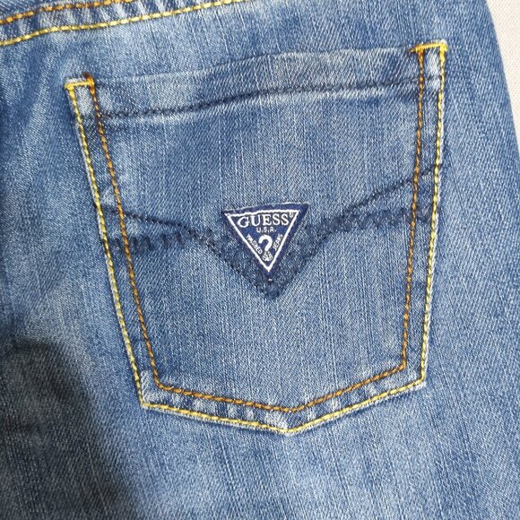 Guess Jeans women's junior size 10 denim blue colour straight leg low-rise - Picture 5 of 13